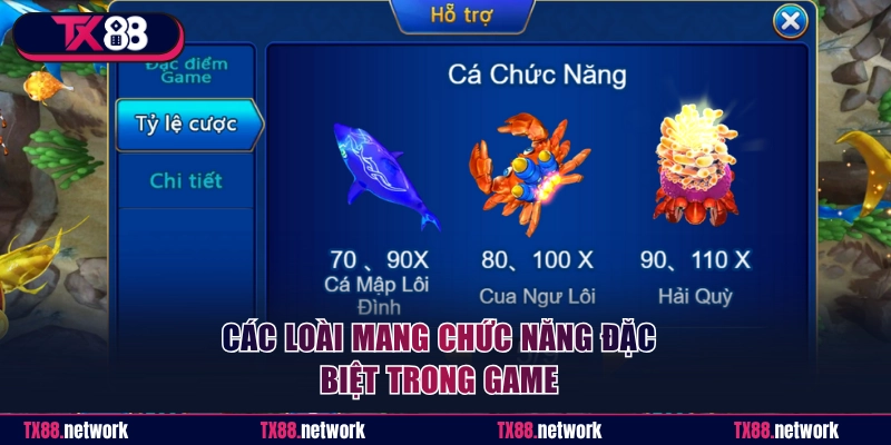Các loài mang chức năng đặc biệt trong bắn cá 5 sao